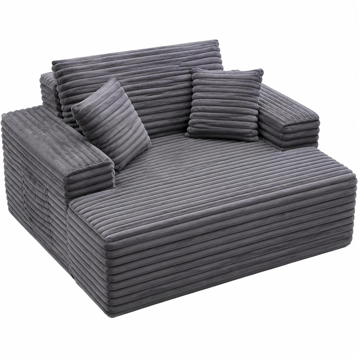 Canapé convertible, rembourré, coloris gris, pour le salon ou la chambre d’amis