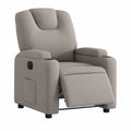 Fauteuil relax, réglable, en tissu, coloris taupe, pour le salon