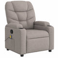Fauteuil relax, en tissu, coloris taupe, pour le salon