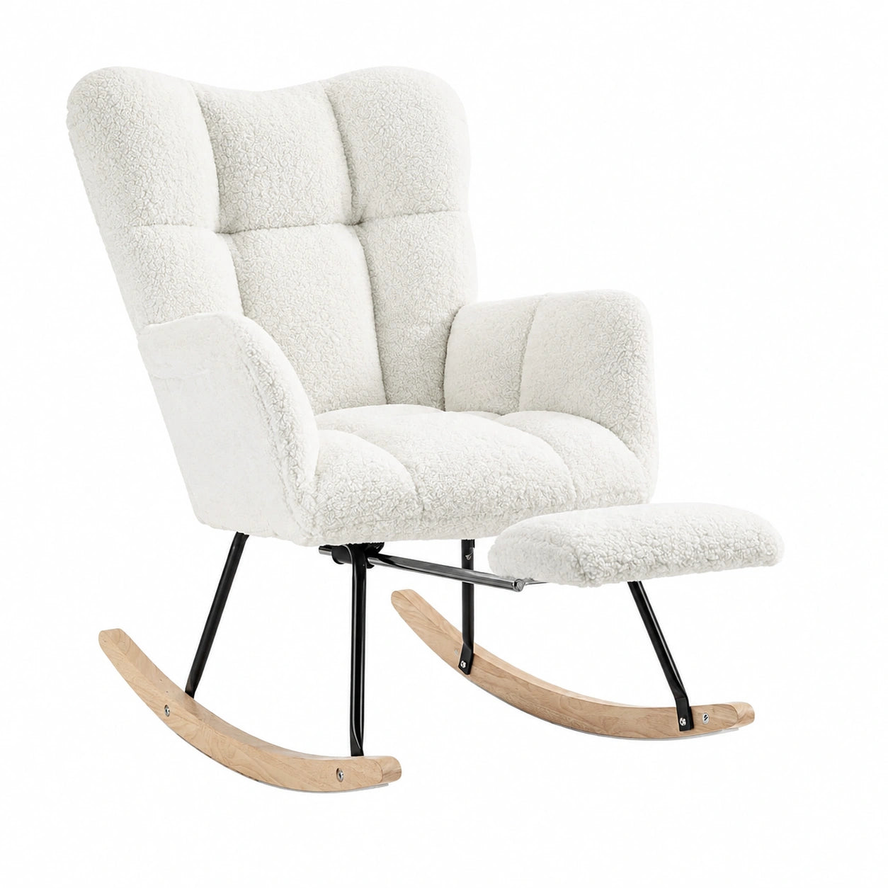 Fauteuil relax, avec rangement, en tissu, coloris beige, pour le salon