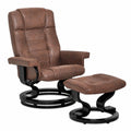 Chaise longue, pivotant, coloris brun, pour la terrasse ou le jardin