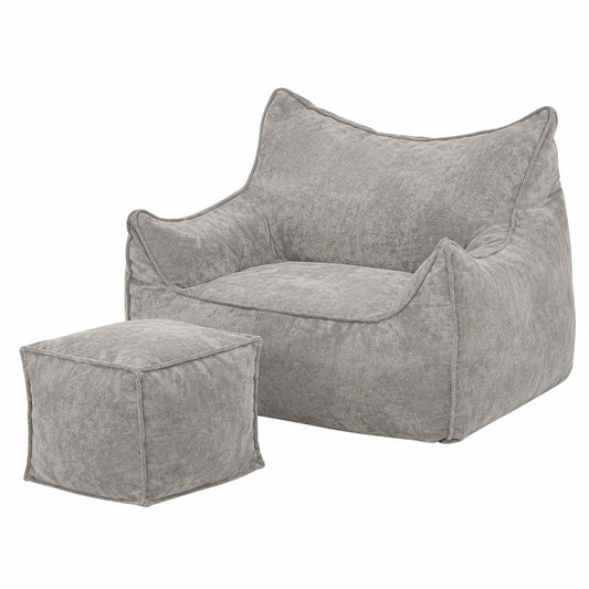 Fauteuil, en velours, coloris gris, pour le salon ou la chambre
