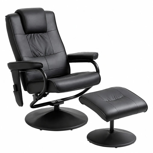 Fauteuil relax, pivotant, coloris noir, pour le salon