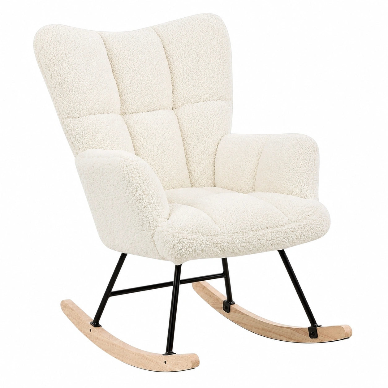 Fauteuil, en tissu, coloris blanc, pour le salon ou la chambre