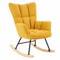 Fauteuil, en tissu, coloris jaune, pour le salon ou la chambre