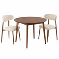 Fauteuil, en noyer et métal, rembourré, coloris beige, pour le salon ou la chambre
