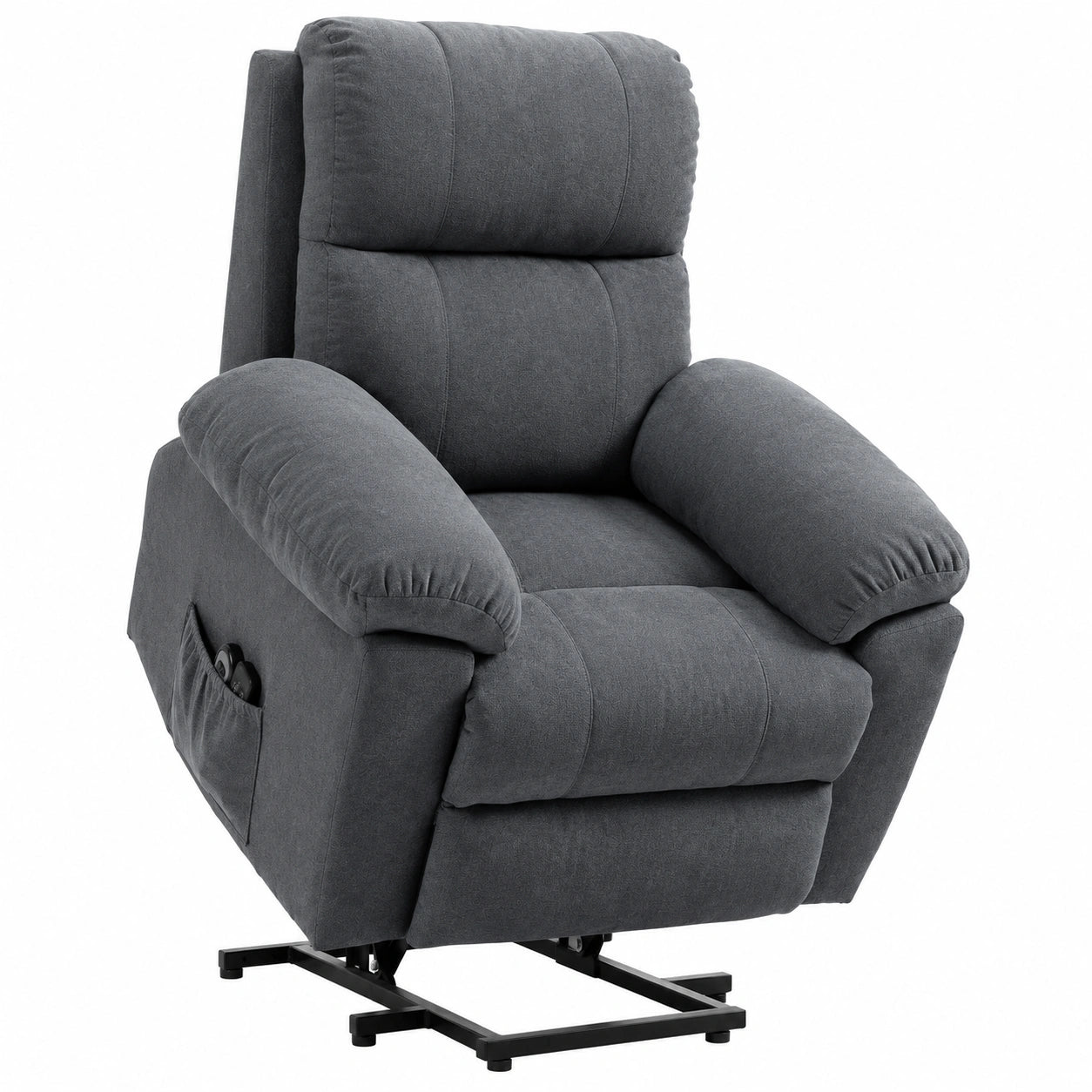Fauteuil, en lin, coloris gris, pour le salon ou la chambre
