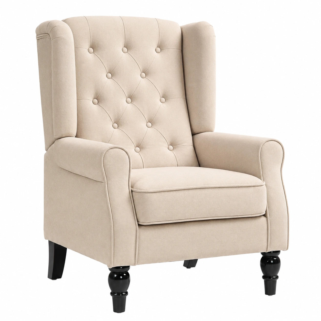 Fauteuil, 74 x 86 x 102 cm, coloris beige, pour le salon ou la chambre