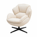 Fauteuil, pivotant, coloris beige, pour le salon ou la chambre