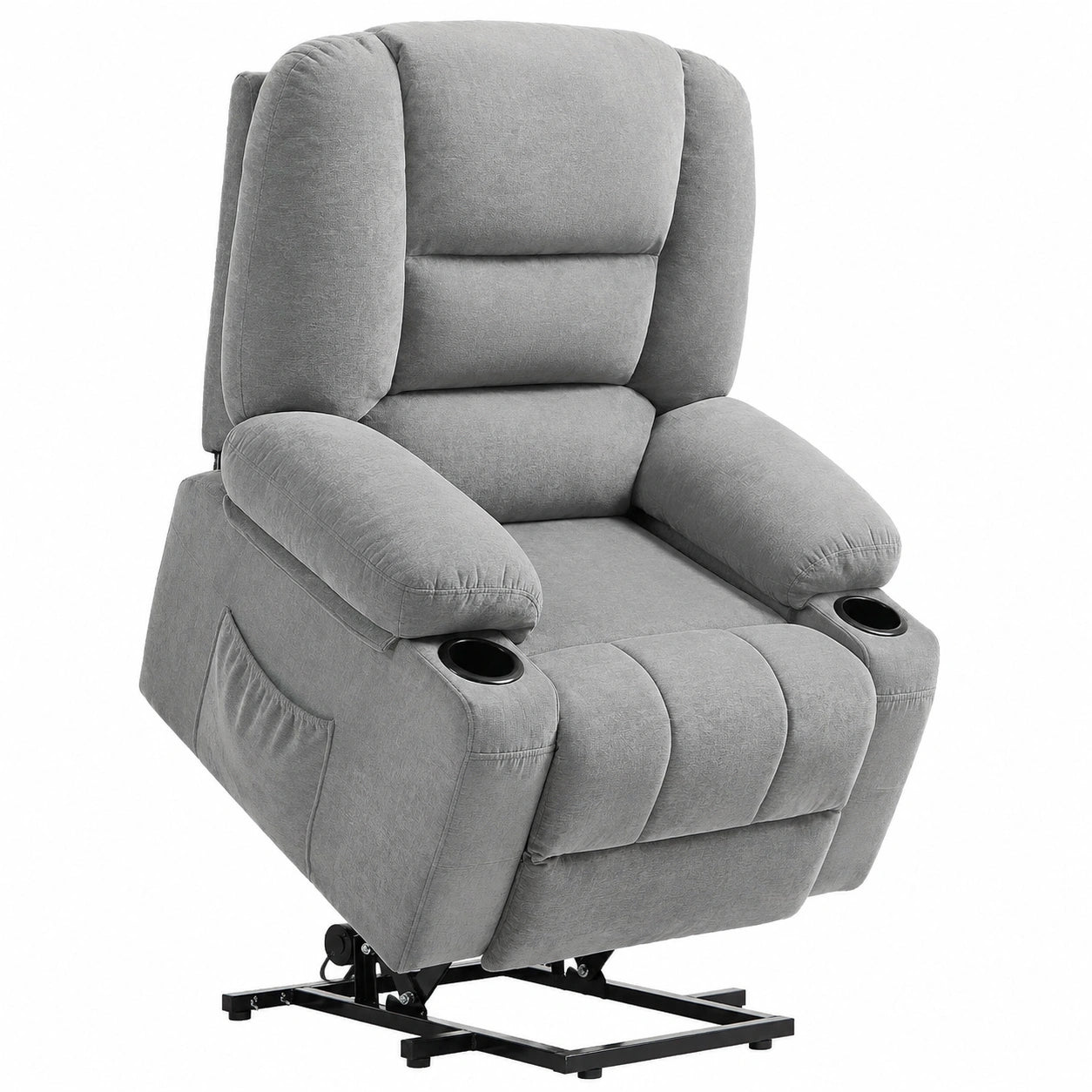 Fauteuil relax, réglable, coloris gris, pour le salon