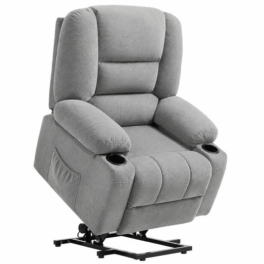 Fauteuil relax, réglable, coloris gris, pour le salon