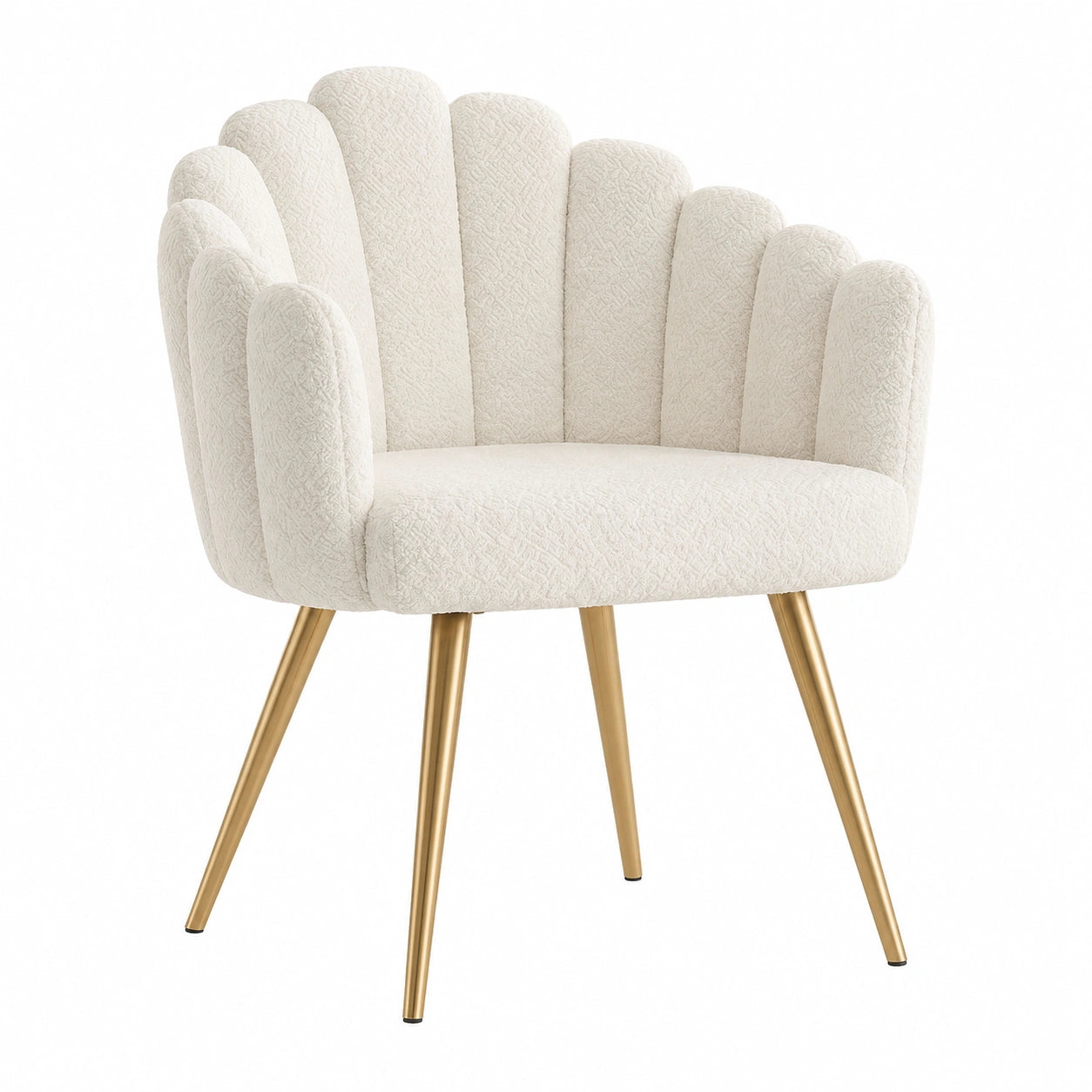 Fauteuil, en métal, rembourré, coloris blanc, pour le salon ou la chambre