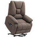 Fauteuil, en lin, coloris marron, pour le salon ou la chambre