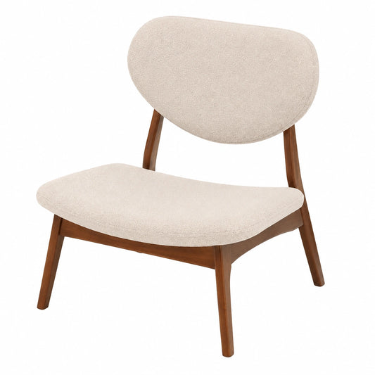 Table basse, en bois massif, coloris beige, pour le salon