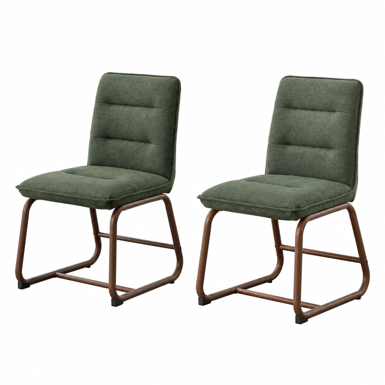Chaise, en lin, coloris vert, pour la salle à manger ou la cuisine