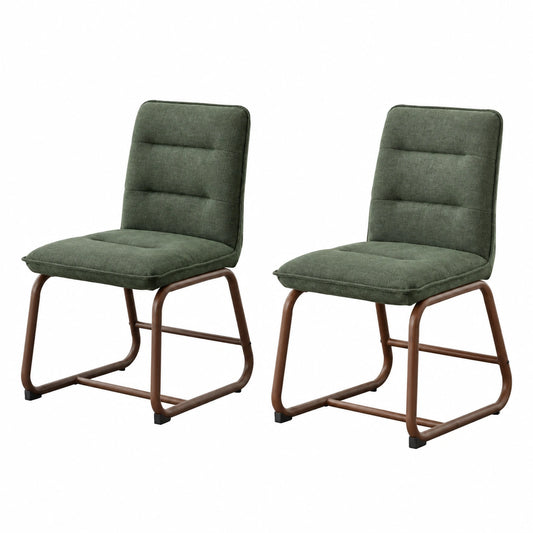 Chaise, en lin, coloris vert, pour la salle à manger ou la cuisine